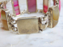 Load image into Gallery viewer, Womens Vintage Estate Sterling Silver Agate Bracelet 49.2g E4972