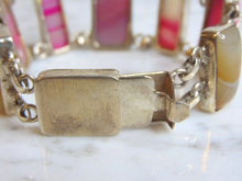 Load image into Gallery viewer, Womens Vintage Estate Sterling Silver Agate Bracelet 49.2g E4972