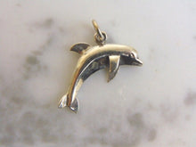 Load image into Gallery viewer, Womens Vintage Estate Sterling Silver Dolphin Pendant 2.7g E4460