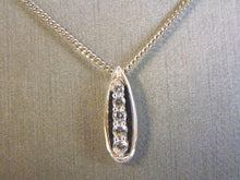 Load image into Gallery viewer, Womens Vintage Estate CZ Stones Pendant W/ Necklace 4.0g E4465