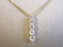 Load image into Gallery viewer, Womens Vintage Estate CZ Stones Pendant W/ Necklace 3.7g E4467