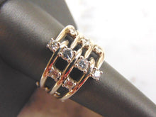Load image into Gallery viewer, Womens Vintage Estate Sterling Silver CZ Stones Ring 11.2g E4473