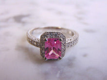 Load image into Gallery viewer, Womens Vintage Estate Sterling Silver Rose Quartz Ring 4.9g E4474