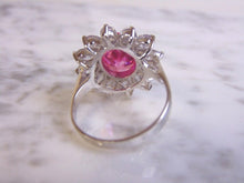 Load image into Gallery viewer, Womens Vintage Estate Sterling Silver Rose Quartz Flower Ring 7.1g E4486