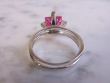 Load image into Gallery viewer, Womens Vintage Estate Sterling Silver Rose Quartz Ring 3.9g E4493