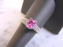 Load image into Gallery viewer, Womens Vintage Estate Sterling Silver Rose Quartz Ring 4.7g E4497