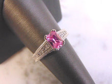 Load image into Gallery viewer, Womens Vintage Estate Sterling Silver Rose Quartz Ring 4.7g E4497