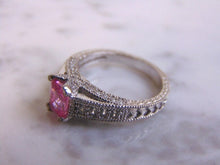 Load image into Gallery viewer, Womens Vintage Estate Sterling Silver Rose Quartz Ring 4.7g E4497