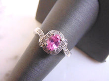 Load image into Gallery viewer, Womens Vintage Estate Sterling Silver Rose Quartz Ring 3.2g E4499