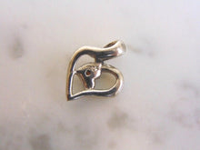 Load image into Gallery viewer, Womens Vintage Estate Sterling Silver Heart Pendant 1.9g #E4506