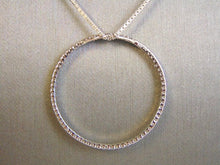 Load image into Gallery viewer, Womens Vintage Estate CZ Stones Pendant W/ Necklace 7.5g E4509