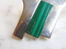 Load image into Gallery viewer, Womens Vintage Estate Sterling Silver Necklace w/ Malachite 92.5g E5021