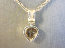 Load image into Gallery viewer, Womens Vintage Sterling Silver Heart CZ Stone Pendant W/ Necklace 11.3g E4513