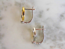 Load image into Gallery viewer, Womens Vintage Estate Sterling Silver Earrings w/ CZ Stones 2.3g #E4537