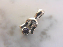 Load image into Gallery viewer, Womens Vintage Estate Sterling Silver Amethyst Stone Pendant 2.5g E4545