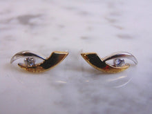 Load image into Gallery viewer, Womens Vintage Estate Sterling Silver Earrings w/ CZ Stones 2.1g #E4554