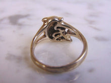 Load image into Gallery viewer, Womens Vintage Estate Sterling Silver Dolphins Ring 4.1g E4565