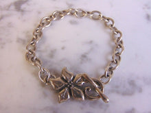 Load image into Gallery viewer, Womens Vintage Estate Sterling Silver Flower Bracelet 19g E4579