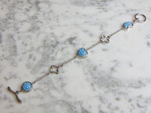 Load image into Gallery viewer, Womens Vintage Estate Sterling Silver Millefiori Bracelet 14.6g E4597
