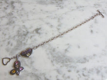 Load image into Gallery viewer, Womens Vintage Estate Sterling Silver Love Charm Bracelet 14.1g E4599