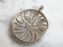 Load image into Gallery viewer, Womens Vintage Estate Sterling Silver CZ Stone Pendant 10.6g E4614