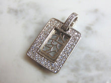 Load image into Gallery viewer, Womens Vintage Estate Sterling Silver CZ Stone Pendant 7.2g E4616