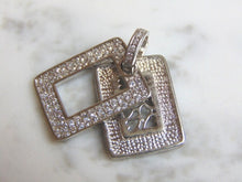 Load image into Gallery viewer, Womens Vintage Estate Sterling Silver CZ Stone Pendant 7.2g E4616