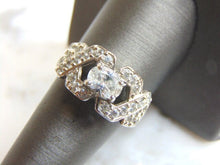Load image into Gallery viewer, Womens Vintage Estate Sterling Silver CZ Stone Ring 5.5g E4629