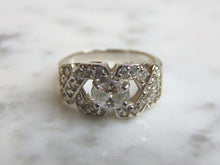 Load image into Gallery viewer, Womens Vintage Estate Sterling Silver CZ Stone Ring 5.5g E4629