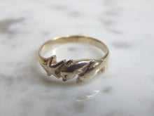 Load image into Gallery viewer, Womens Vintage Estate Sterling Silver Dolphin Ring 2.6g E4630