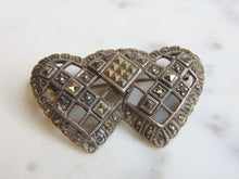 Load image into Gallery viewer, Womens Vintage Estate Sterling Silver Hearts Brooch 11.1g E5108