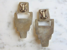Load image into Gallery viewer, Womens Vintage Estate Sterling Silver Modernist Clip On Earrings 25.2g E5129