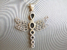 Load image into Gallery viewer, Womens Vintage Estate Sterling Silver Necklace W/ Dragonfly Pendant 14.8g E5131