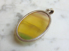 Load image into Gallery viewer, Womens Vintage Estate Sterling Silver Stone Pendant 12.6g E4706