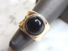 Load image into Gallery viewer, Womens Vintage Estate Sterling Silver Onyx Stone Ring 9.4g E4719