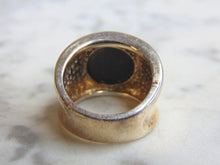 Load image into Gallery viewer, Womens Vintage Estate Sterling Silver Onyx Stone Ring 9.4g E4719