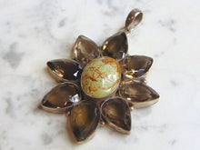 Load image into Gallery viewer, Womens Vintage Estate Sterling Silver Grossular Stones Pendant 39.7g E4722