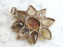 Load image into Gallery viewer, Womens Vintage Estate Sterling Silver Grossular Stones Pendant 39.7g E4722