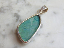 Load image into Gallery viewer, Womens Vintage Estate Sterling Silver Variscite Stone Pendant 7.3g E4759