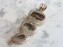 Load image into Gallery viewer, Womens Vintage Estate Sterling Silver CZ Stones Pendant 25.3g E4776