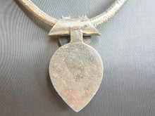 Load image into Gallery viewer, Womens Vintage Estate Sterling Silver Quartz Stone Pendant W/ Necklace 106.7g E4788
