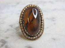 Load image into Gallery viewer, Womens Vintage Estate Sterling Silver Amber Stone Ring 10.7g E4792