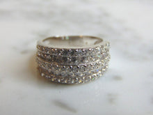 Load image into Gallery viewer, Womens Vintage Estate Sterling Silver Ring w/ CZ Stones 5.9g E5178