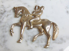 Load image into Gallery viewer, Womens Vintage Estate Sterling Silver Man on Horseback Pendant 20.4g E4826