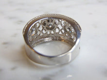 Load image into Gallery viewer, Womens Vintage Estate Sterling Silver CZ Stones Ring 5.6g E4849
