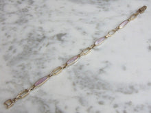 Load image into Gallery viewer, Womens Vintage Estate Sterling Silver Opal Inlay Link Bracelet 11.1g E4880