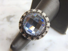 Load image into Gallery viewer, Womens Vintage Estate Sterling Silver CZ Stones Ring 20.9g E4888