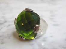 Load image into Gallery viewer, Womens Vintage Estate Sterling Silver Diopside Stone Ring 21.5g E4894