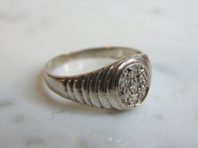 Load image into Gallery viewer, Vintage Estate Sterling Silver Ring w/ CZ Stones 4.7g E5188