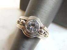 Load image into Gallery viewer, Womens Vintage Estate Sterling Silver Ring w/ CZ Stone 6.2g E5190